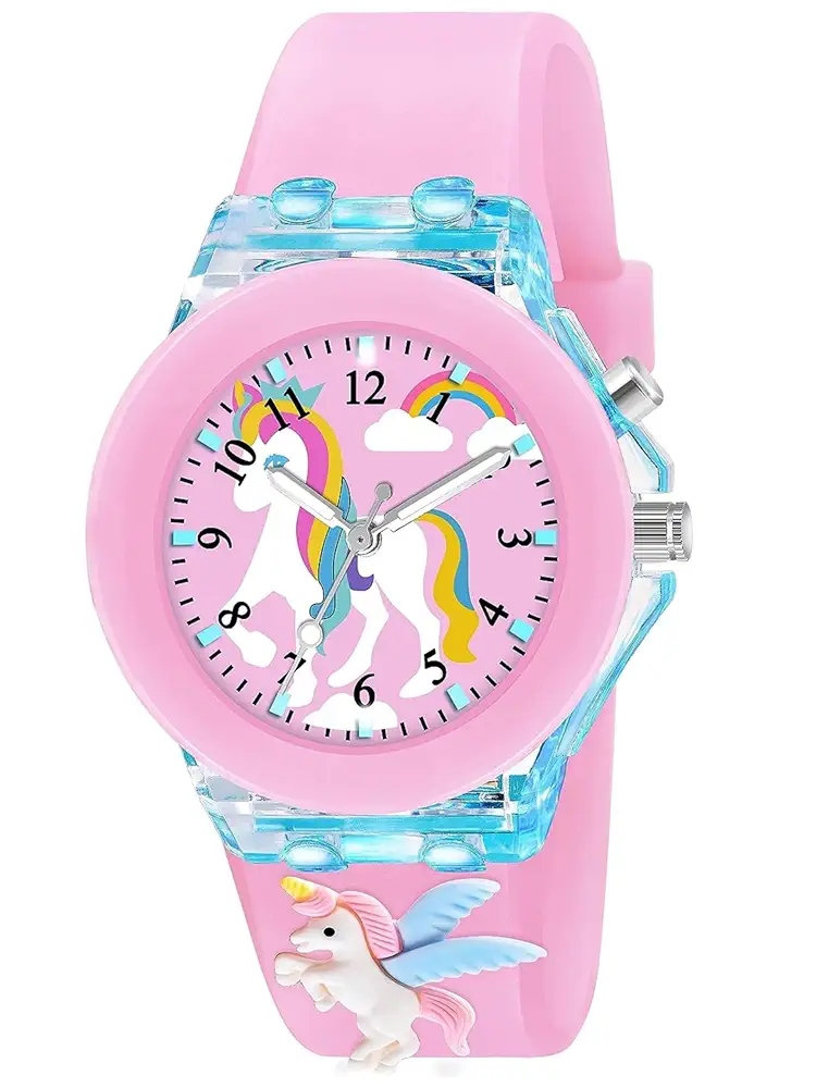 Unicorn 3D cartoon design cartoon analog watch for kids