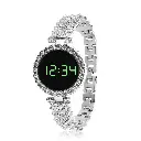 Round Dail silver diamonds