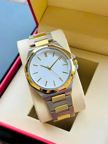 Royalmore Primium gold silver analog watch for men