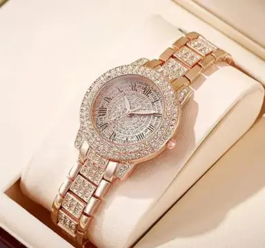 Stylish diamonds analog watch for women